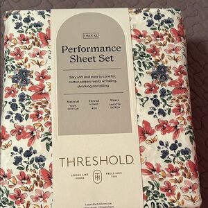 Threshold Floral Performance Sheet Set - Twin XL | 100% Cotton
